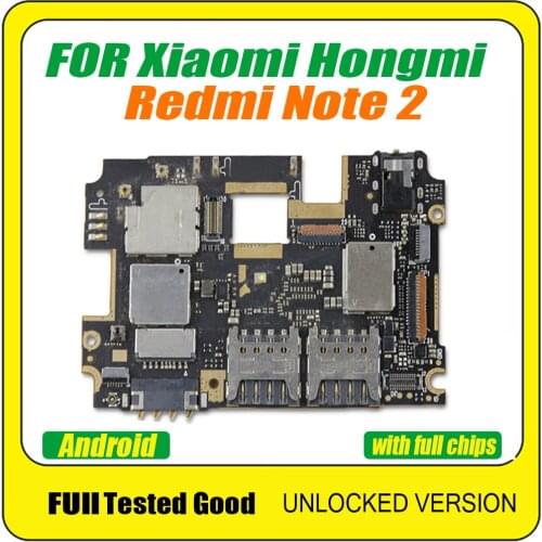 Unlocked for Xiaomi Hongmi Redmi Note 2 motherboard Android 2015052 replaced motherboard with chips logic board
