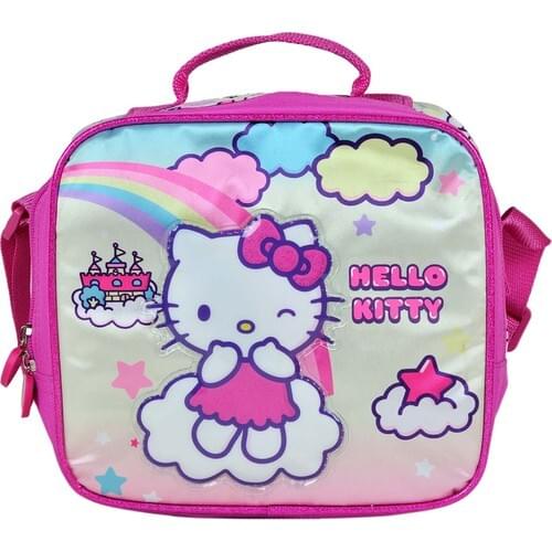 Hello Kitty Patterned Pink Lunch Box-Kids Lunch Box-Pink School Bag-Modern Kids Bag