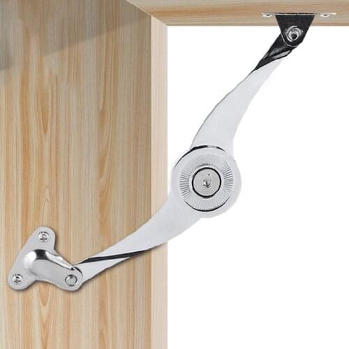 S-Shape Hydraulic Rod Adjustable Door Hinges Polished Lift Up Flap Stay Support Hardware For Kitchen Cabinet Furniture 875F