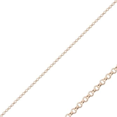 Silverlina Silver 40 Micron Doç Rose Gold Plated Chain Necklace