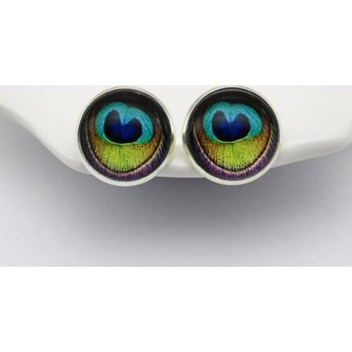 Peacock Feather Earrings Peacock Stud Earrings Gifts For Her Women Girl Daughter 10prs/lot