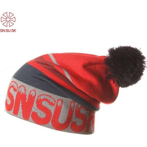 SNSUSK Winter Gorros Skating Winter Snowboard Ski Skullies CAP & Hat Beanies For Man Woman Beanie