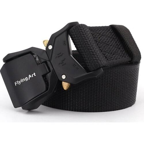 Customized Unisex Tactical Belt Military Nylon Quick Release Outdoor Multifunctional Training Men Metal Buckle Waist Strap Women