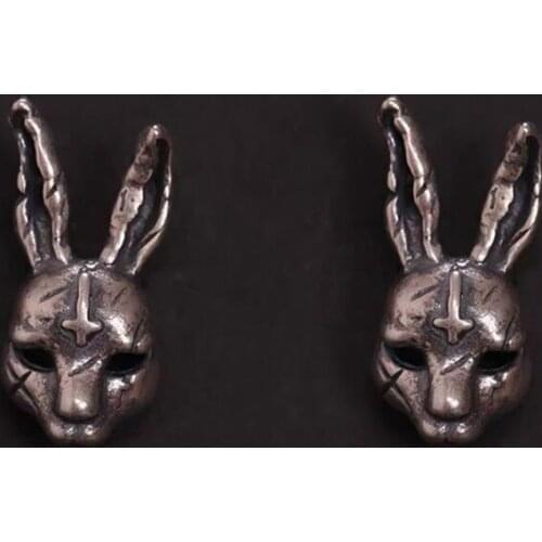 Gothic Wounded Bunny Head Shape Animal Jewelry Ear Vintage Stud Earrings