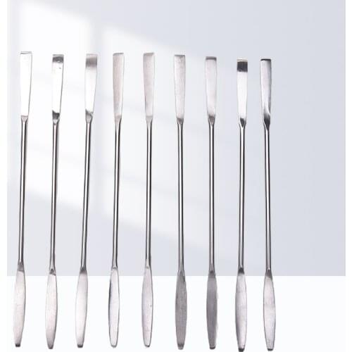 Women Stainless Steel Cosmetic Makeup Palette Spatula Spoon Stick Rod Cream Foundation Mixing Tool Nail Art Accessories