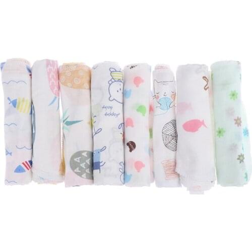 1PC Baby Cartoon Towels Baby Boy Girl Handkerchief Bathing Feeding Face Washcloth Wipe Cloth