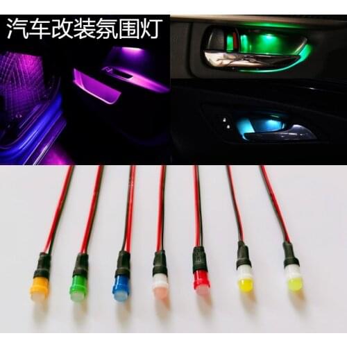 10*Car modification LED light 12-24V instrument light foot sole light atmosphere light hand door handle light storage box light