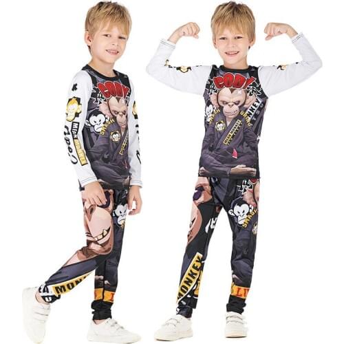 2020 fashion boy 3D cartoon animal long sleeve suit trousers childrens sports suit digital printing shark power service panda