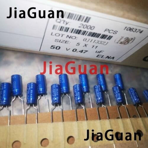 50pcs NEW ELNA RE3 50V0.47UF 5X11MM audio electrolytic capacitor 0.47uF/50V blue robe 0.47UF 50V re3 50V 0.47UF