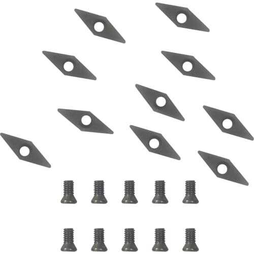 Diamond Tungsten Carbide Insert for Mid/Pro Size Wood Turning Lathe Tool (10mm(.39") X28mm(1.10")) on Wood Detailing 10pcs