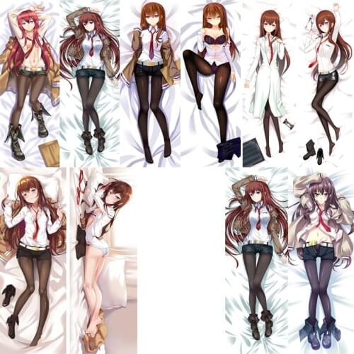 Coscase Japanese Anime Steins;Gate Dakimakura Pillow Cover Case Makise Kurisu Hugging Body Pillowcase
