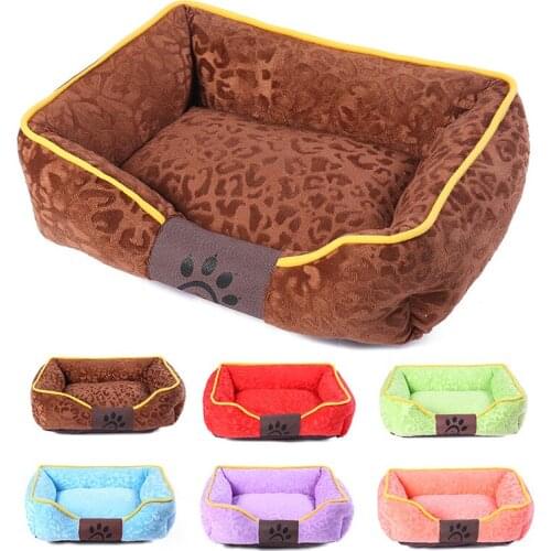 6 Colors Pet Sofa Dog Beds Waterproof Bottom Soft Fleece Warm Cat House For Small Large Dog Bed Mat Lounger Bench Cat Supplies