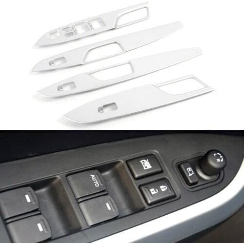 Chrome Door Window Glass Switch Panel Cover For Suzuki Vitara 2016 2017 2018 2019 Car Detector Stick Styling