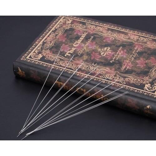 10x Big Eye Curved Beading Needles For DIY Bracelet Necklace Stringing 125x0.6mm