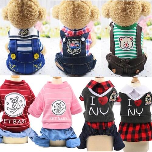 Pet Clothes Winter Warm Dog Padded Hooded Jackets Four Legs Jumpsuit Pants Apparel Coats Air force Size XS-XXL 2019 Hot Selling