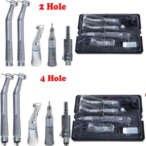 NSK Pana Max Style Dental High&Low Speed Straight Contra Angle Handpiece Motor Kit Push Button Turbine Latch Type 2/4Hole