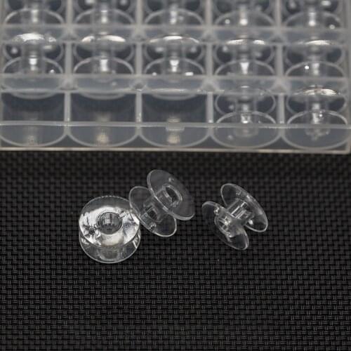 10/30/50pcs Transparent Sewing Machine Bobbins Spools Empty Bobbins Spools Plastic Storage Box For Home Sewing Accessories Tools