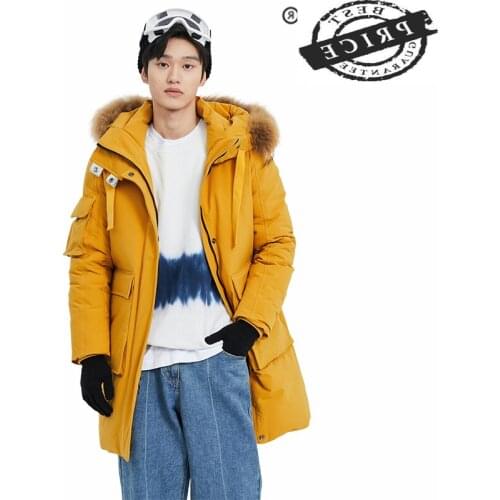 Raccoon Fur Real Hooded Mens Down Jacket Men Clothes 2021 Korean Fashion Duck Down Coat Male Jacket Ropa Hombre 2015001a