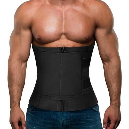 Mens Waist Trainer Sweat Band-Sauna Trimmer Abdominal Belt Fitness Belt Waste Body Shaping Corset Abdominal Belt Bandage