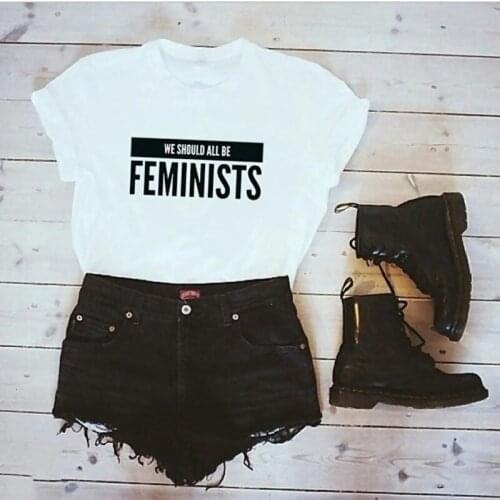 We Should All Be Feminists Women T-shirt Tees Ladies Feminism Slogan Hipster Women Equal Right Shirts grunge aesthetic top K889