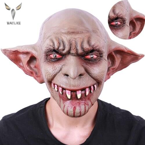 WAYLIKE New Horror Devil Latex Mask Halloween Haunted House Mask Props Zombie Monster Mask