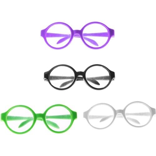 Stylish Thick Round Frame Sun Glasses Reading Glasses for American Doll Dolls and 18inch Dolls Casual Accessories 4 Pieces