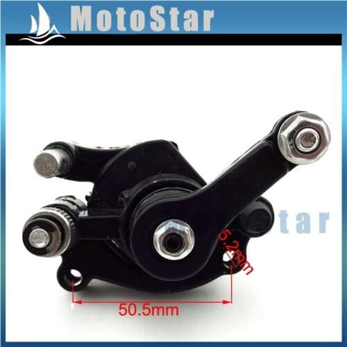 Black Steel Minimoto Front Disc Brake Rotor Caliper For 2 Stroke 47cc 49cc Pocket Bike Mini Moto Scooter Dirt Bike Baby Crosser