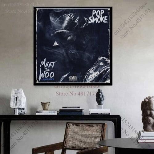 Pop Smoke Poster Rapper Singer Music Album Meet the Woo War Mood Swings Canvas Painting Wall Art Posters and Prints Home Decor