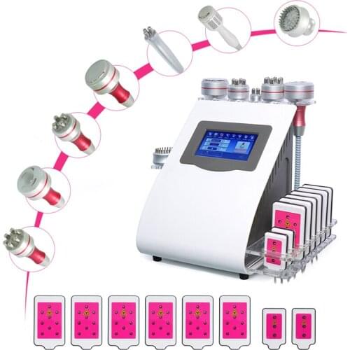 Portable 9 in 1 Vacuum 40K Cavitation RF 8 Lipo Laser Body Slimming Ultrasonic Radio Frequency Liposuction Machine