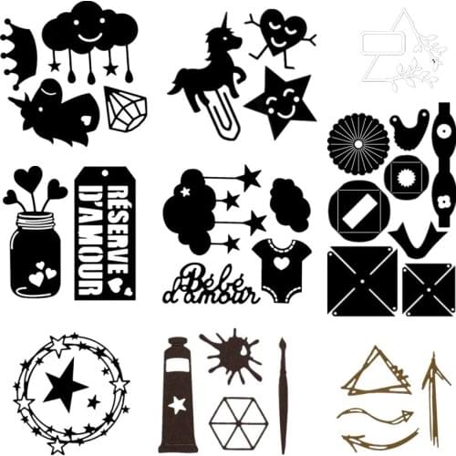 Varies Shapes Cloud Pop-up Frame Metal Cutting Dies Stencils For DIY Scrapbooking Photo Album Decorative Embossing Craft Die Cut