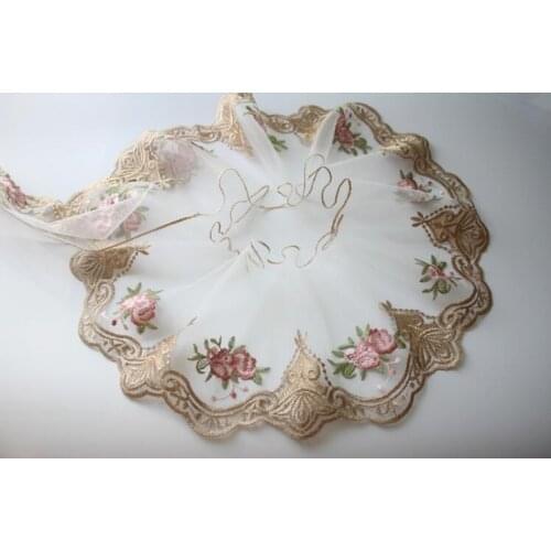 1 Meter Luxury European Style Lace Fabric Beautiful Flower Venise Lace Trim Sewing Craft Embroidered Lace For Sewing Decoration