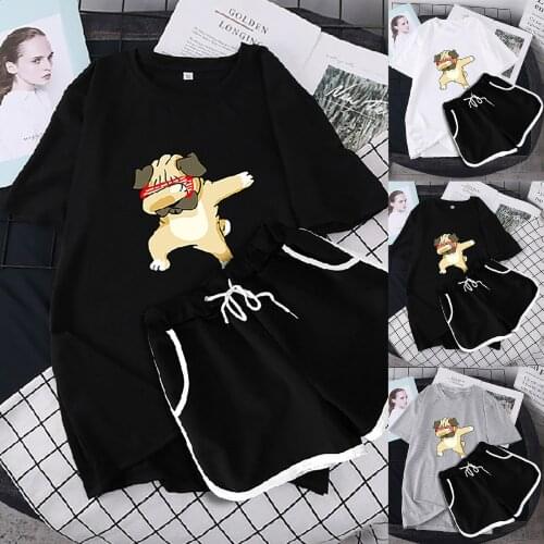 Blindfolded Dog Sports Jogging Training Loose Women Running Suit Fitness Sportswear Plus Size Summer Tracksuit Casual Homewear