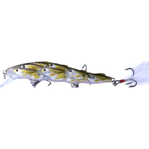 Minnow Fishing Lure Relax Parts Carp Casting Floating Jerkbait Carp Artificial Fishing Hard Bait Lures Bass Metal Ball Feather