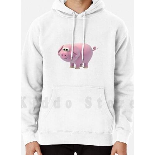 Toon Pig Pig hoodies long sleeve Pig Animal Mud Closed Dirty Pink Snout Earth Grass Manure Hen Duck Cock