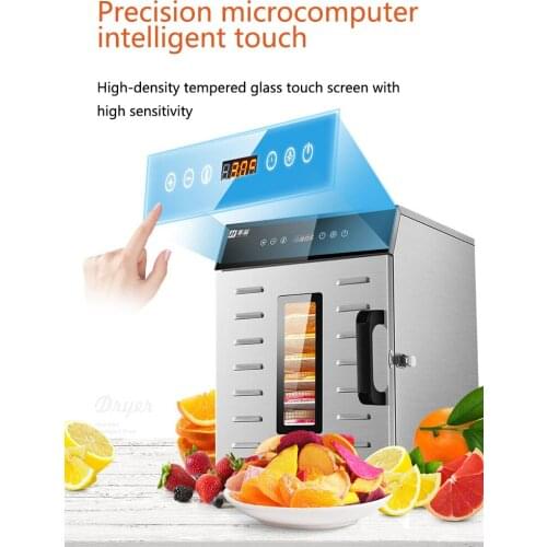 8Layer Commercial Multifunctional Dried Fruit Machine Household Dryer Fruit Tea and Vegetable Food Soluble Bean Air 400W