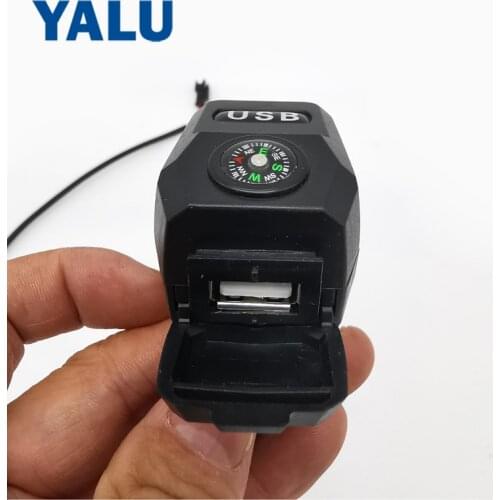 Motorcycle E scooter mobile USB charger with helmet hook waterproof 2A USB adapter 36V-108V power supply Socket