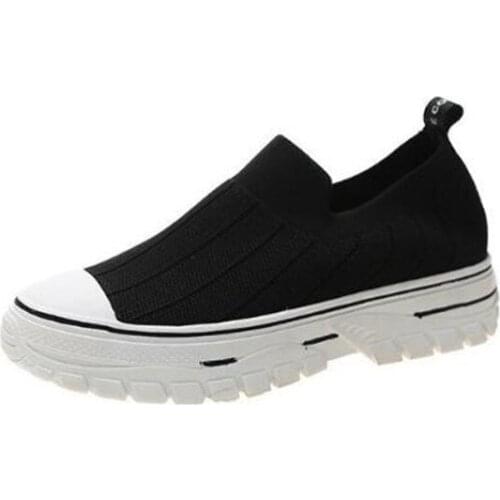 New womens sneakers fashion flying woven mesh thick bottom non-slip lightweight and comfortable casual shoes women