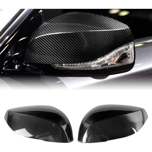1Pair Carbon Fiber Car Rearview Mirror Cover Side Mirrors Cap For 2014-2020 Infiniti Q50 Q70 & 2016-2020 Q60 QX30 Left Driver