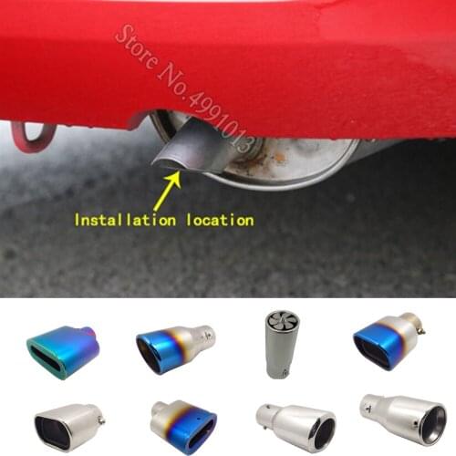 For Suzuki IGNIS 2016-2019 car stickers cover muffler exterior back end pipe dedicate exhaust tip tail outlet ornament 1pcs