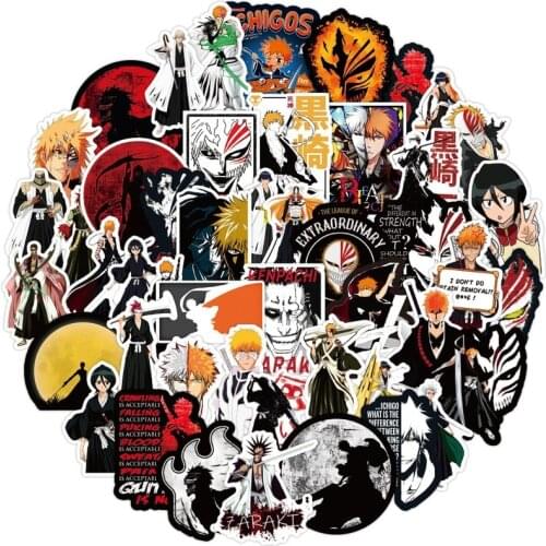 10/50Pcs/pack BLEACH Stickers Japanese Anime Stickers Japanese Manga for Laptop Case Car Motorcycle Skateboard Luggage Guitar