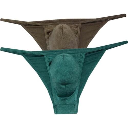 2Pcs/Lot Mens Sexy BikinisSatin Underwear Men Lingerie Pants String Tangas Shiny Thongs Perizoma Uomo Erkek Tanga