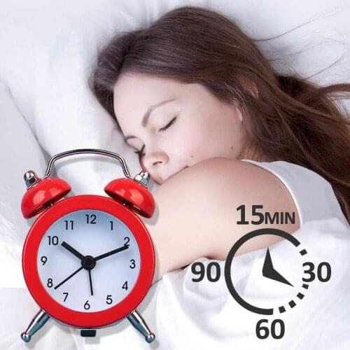 50mm Mini Alarm Clock With Bell High Quality Vintage Analog Small Desk Clocks Student Snooze Watch Tools Can Be Customized Logo