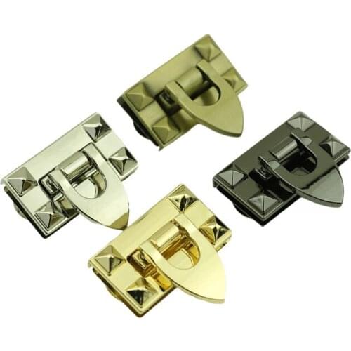 6 Pieces New style handbags mortise lock high-end atmospheric luggage hardware accessories locks square twist lock
