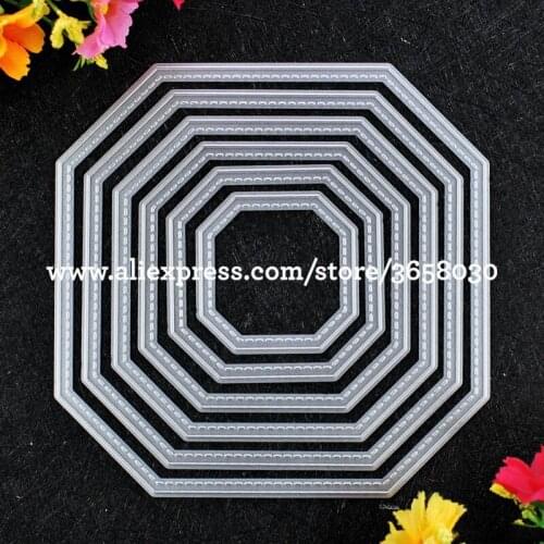 6pcs Frame A Metal Die cutting Dies For DIY Scrapbooking Photo Album Embossing Folder 8072624