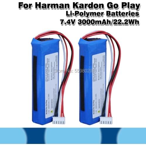 7.4V 3000mAh For Harman Kardon Go Play Mini Player New Li-PolymerRechargeable Batteries Pack Replacement