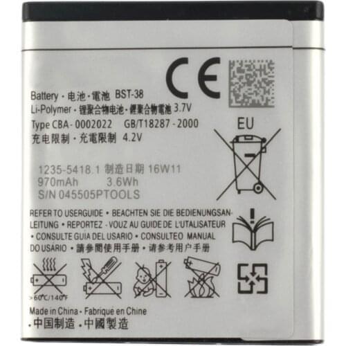 10pcs/lot BST-38 Phone Battery For Sony Ericsson K850 W580I R306 W980 Z770i K770 W995 C510 C902 C905 K770I 930mAh