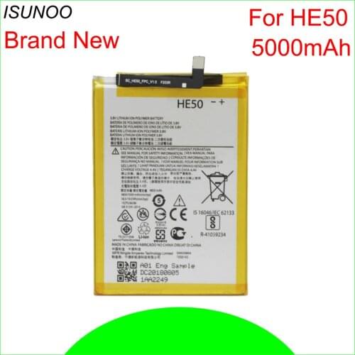 ISUNOO 4850mAh HE50 Battery For Motorola Moto E4plus Bateria Batterie Batterij Battery
