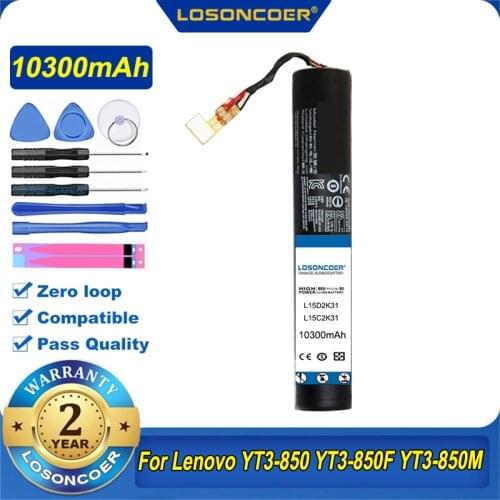 100% Original LOSONCOER 10300mAh For Lenovo Yoga Tablet 3 YT3-850 YT3-850F YT3-850M X90 X90F L15C2K31 L15C2K32 L15D2K31 Battery