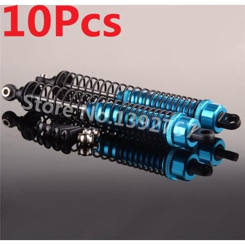 10Pcs RC Car Aluminum Front Shock Absorber 1/10 Scale Models Remote Control Cars R/C AXIAL SCX10 Yeti Rock Racer Crawler Truck