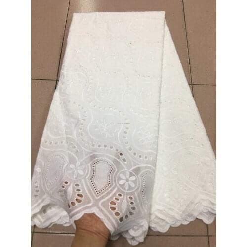 White High Quality Swiss Voile Laces Switzerland Cotton African Dry Cotton Lace Fabric Hollow Out Nigerian Voile Lace 5Yards PS